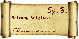 Szirmay Brigitta névjegykártya